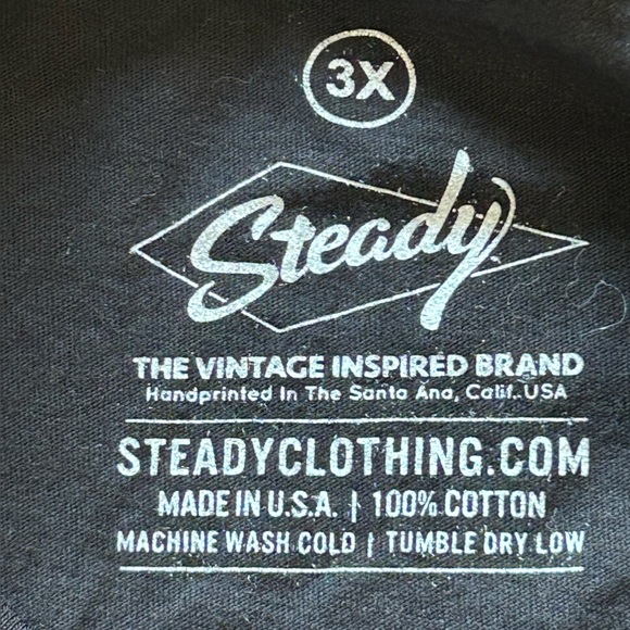 Steady Vintage Classics Pin Up Martini Graphic Black Tee Size 3XL** (Medium) - Picture 5 of 6